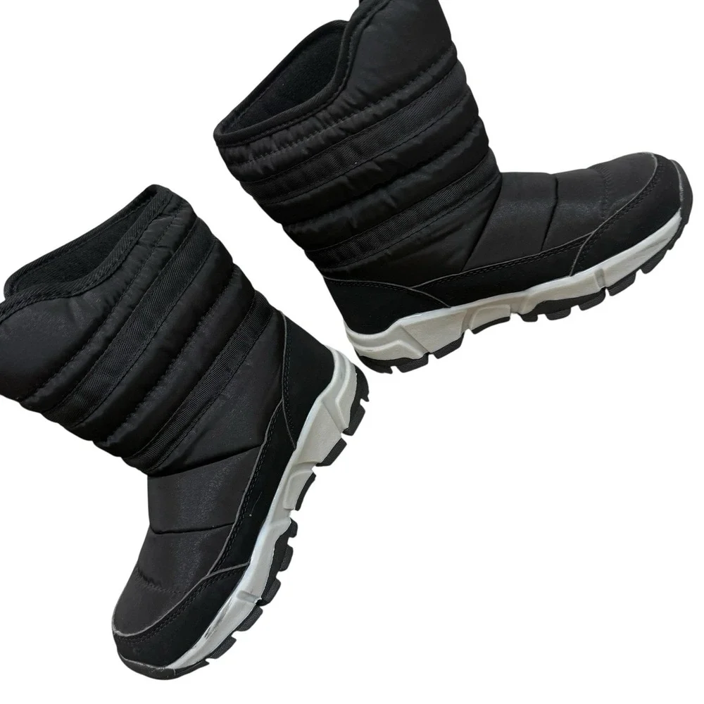 Hobibear Boys Snow Boots Black Winter Waterproof Slip Resistant Sz 2